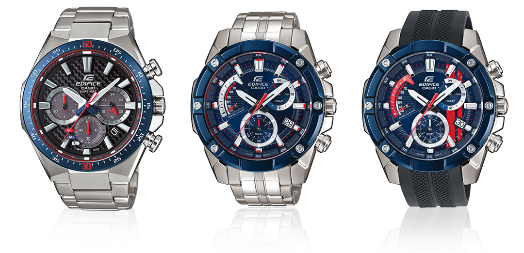 Casio Edifice Scuderia Toro Rosso kolekcija od tri muška ručna sata 